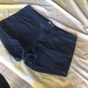 Navy blue, folded hem, H&M shorts